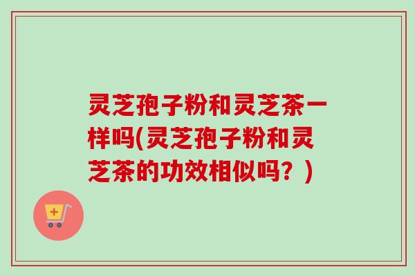 灵芝孢子粉和灵芝茶一样吗(灵芝孢子粉和灵芝茶的功效相似吗？)
