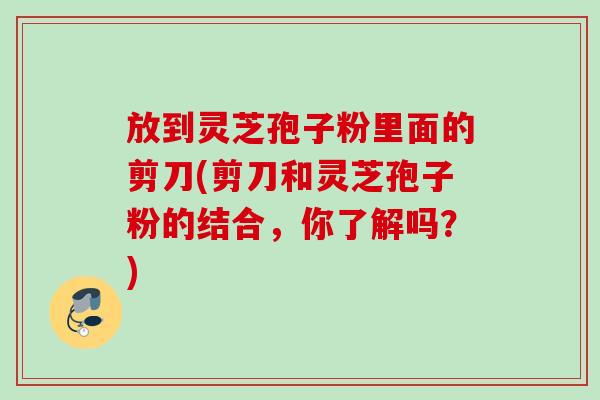 放到灵芝孢子粉里面的剪刀(剪刀和灵芝孢子粉的结合，你了解吗？)