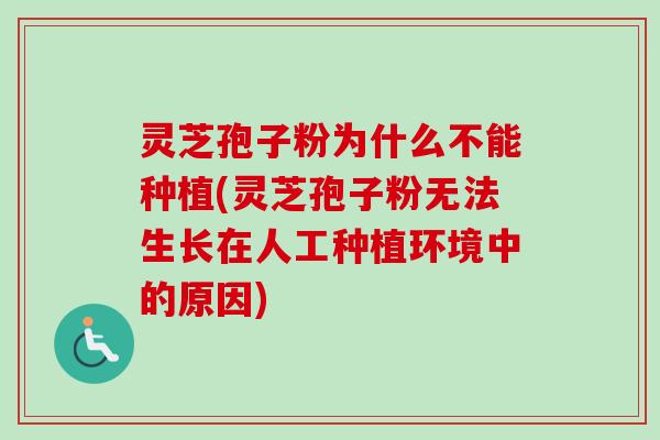 灵芝孢子粉为什么不能种植(灵芝孢子粉无法生长在人工种植环境中的原因)