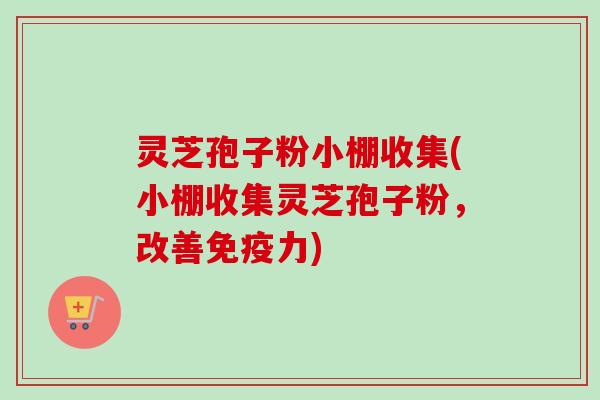 灵芝孢子粉小棚收集(小棚收集灵芝孢子粉，改善免疫力)