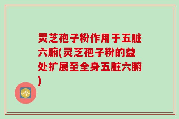 灵芝孢子粉作用于五脏六腑(灵芝孢子粉的益处扩展至全身五脏六腑) 灵芝孢子粉作用于五脏六腑(灵芝孢子粉的益处扩展至全身五脏六腑)