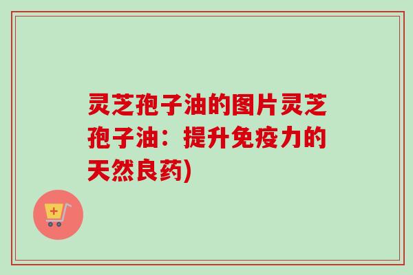 灵芝孢子油的图片灵芝孢子油：提升免疫力的天然良药)