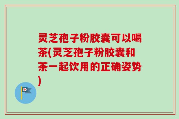 灵芝孢子粉胶囊可以喝茶(灵芝孢子粉胶囊和茶一起饮用的正确姿势)
