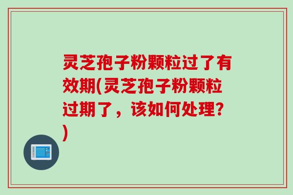 灵芝孢子粉颗粒过了有效期(灵芝孢子粉颗粒过期了，该如何处理？)