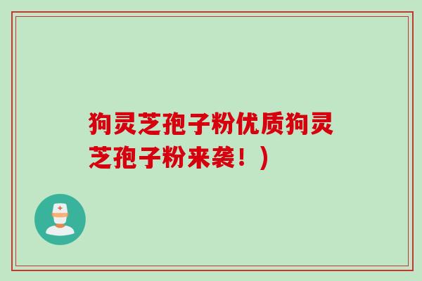 狗灵芝孢子粉优质狗灵芝孢子粉来袭!) 狗灵芝孢子粉优质狗灵芝孢子粉来袭!)