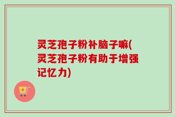 灵芝孢子粉补脑子嘛(灵芝孢子粉有助于增强记忆力)