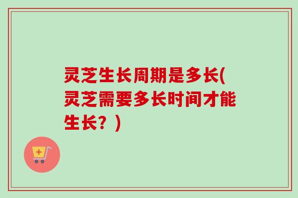 灵芝生长周期是多长(灵芝需要多长时间才能生长？)