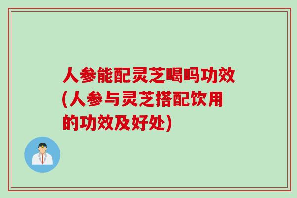 人参能配灵芝喝吗功效(人参与灵芝搭配饮用的功效及好处)