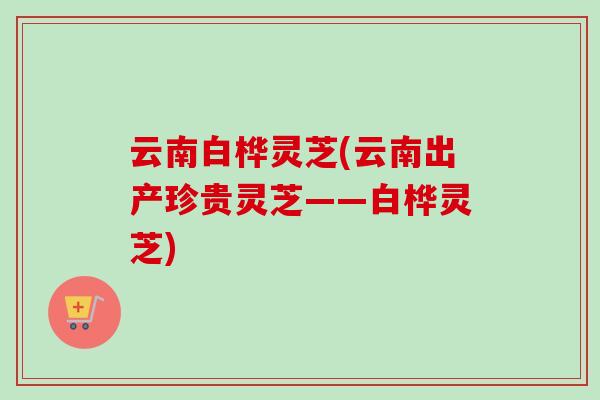 云南白桦灵芝(云南出产珍贵灵芝——白桦灵芝)
