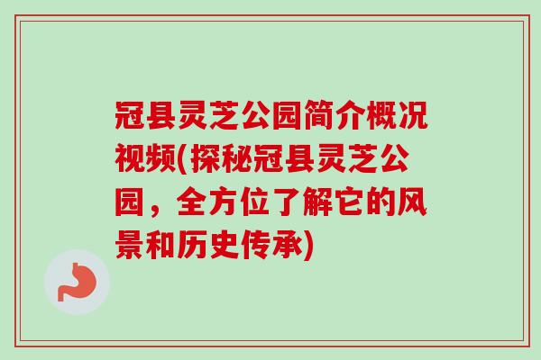 冠县灵芝公园简介概况视频(探秘冠县灵芝公园，全方位了解它的风景和历史传承)