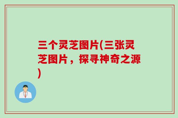 三个灵芝图片(三张灵芝图片，探寻神奇之源)