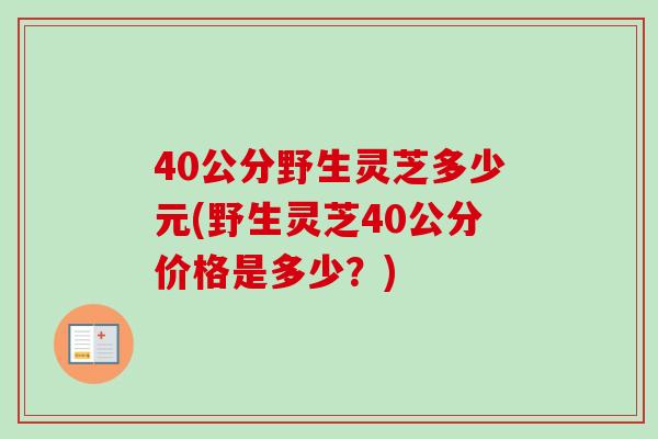 40公分野生灵芝多少元(野生灵芝40公分价格是多少？)