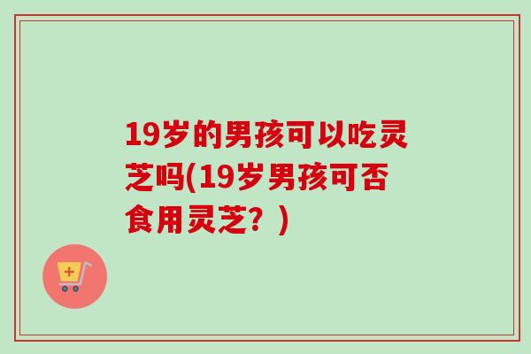 19岁的男孩可以吃灵芝吗(19岁男孩可否食用灵芝？)