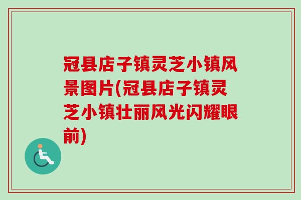 冠县店子镇灵芝小镇风景图片(冠县店子镇灵芝小镇壮丽风光闪耀眼前)