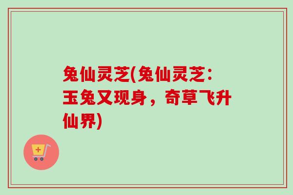 兔仙灵芝(兔仙灵芝:玉兔又现身,奇草飞升仙界) 兔仙灵芝(兔仙灵芝:玉兔又现身,奇草飞升仙界)