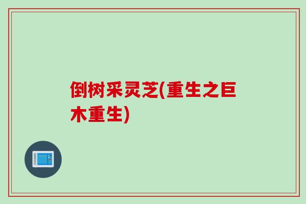 倒树采灵芝(重生之巨木重生)