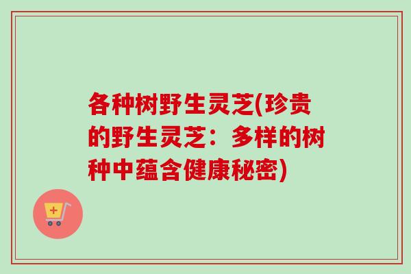 各种树野生灵芝(珍贵的野生灵芝：多样的树种中蕴含健康秘密)
