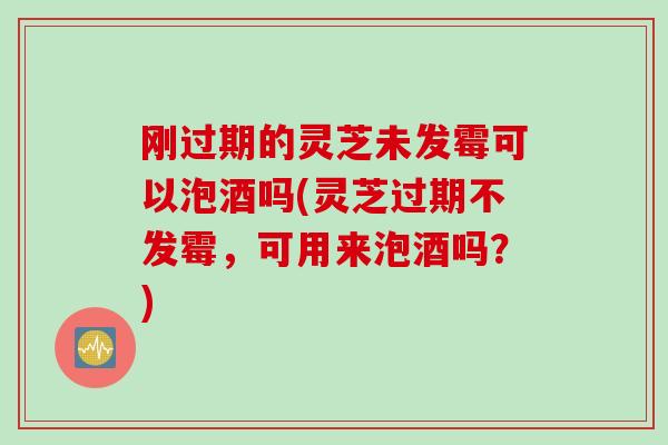 刚过期的灵芝未发霉可以泡酒吗(灵芝过期不发霉，可用来泡酒吗？)