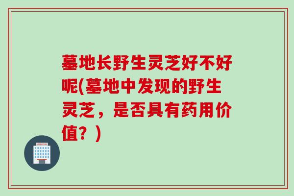 墓地长野生灵芝好不好呢(墓地中发现的野生灵芝，是否具有药用价值？)