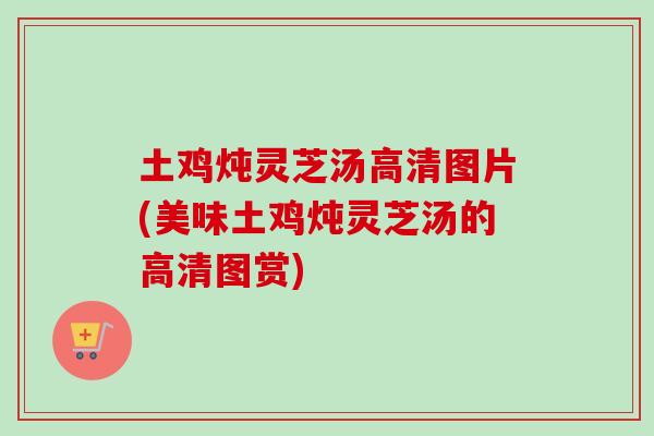 土鸡炖灵芝汤高清图片(美味土鸡炖灵芝汤的高清图赏)