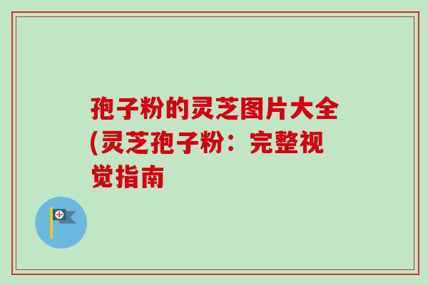 孢子粉的灵芝图片大全(灵芝孢子粉：完整视觉指南