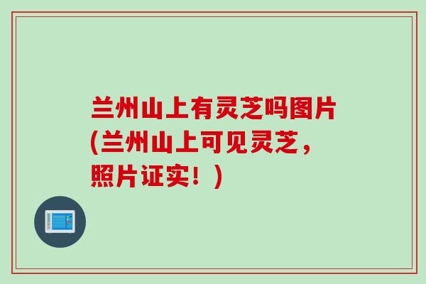 兰州山上有灵芝吗图片(兰州山上可见灵芝,照片证实!) 兰州山上有灵芝吗图片(兰州山上可见灵芝,照片证实!)