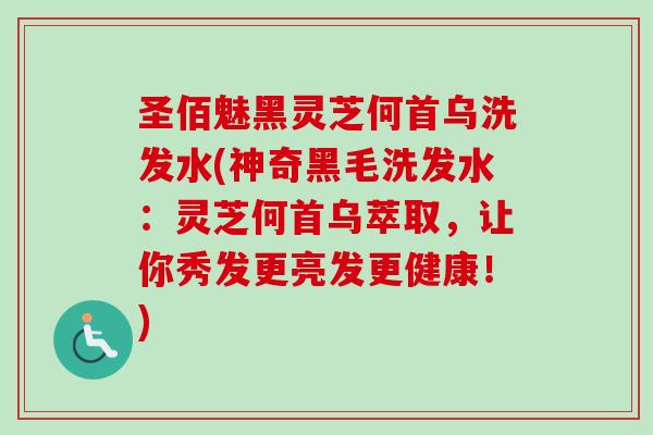 圣佰魅黑灵芝何首乌洗发水(神奇黑毛洗发水：灵芝何首乌萃取，让你秀发更亮发更健康！)