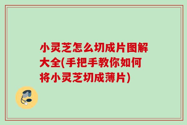 小灵芝怎么切成片图解大全(手把手教你如何将小灵芝切成薄片)