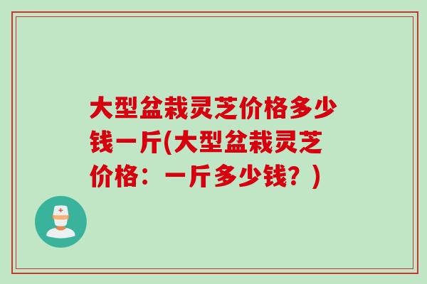 大型盆栽灵芝价格多少钱一斤(大型盆栽灵芝价格：一斤多少钱？)