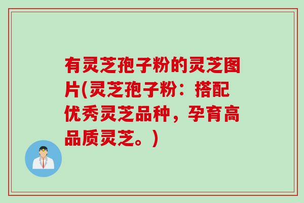 有灵芝孢子粉的灵芝图片(灵芝孢子粉：搭配优秀灵芝品种，孕育高品质灵芝。)