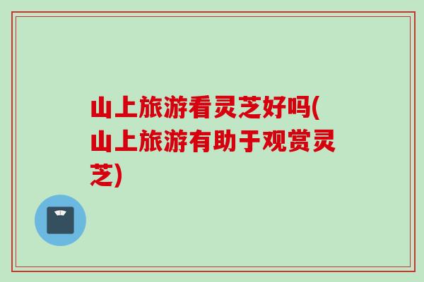 山上旅游看灵芝好吗(山上旅游有助于观赏灵芝) 山上旅游看灵芝好吗(山上旅游有助于观赏灵芝)
