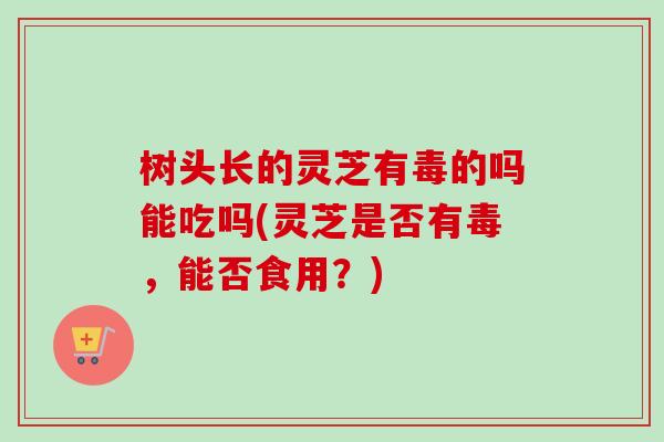 树头长的灵芝有毒的吗能吃吗(灵芝是否有毒，能否食用？)
