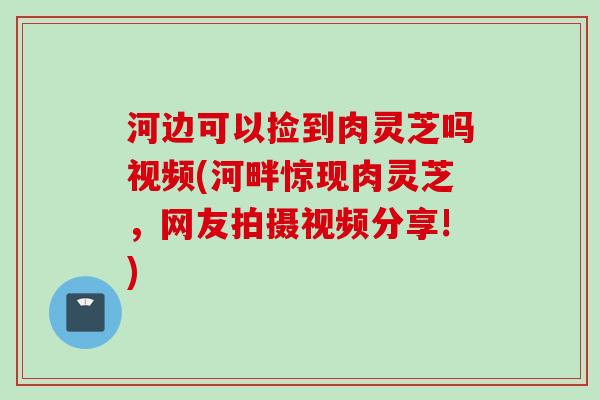 河边可以捡到肉灵芝吗视频(河畔惊现肉灵芝，网友拍摄视频分享!)