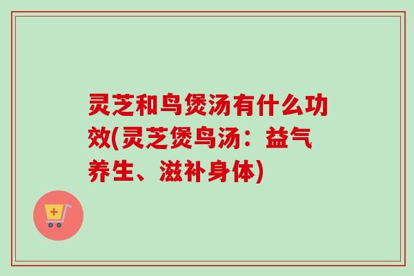 灵芝和鸟煲汤有什么功效(灵芝煲鸟汤：益气养生、滋补身体)