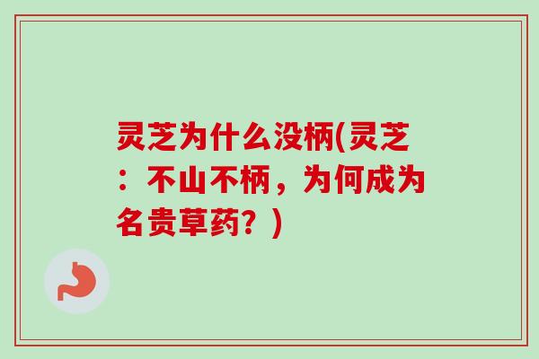 灵芝为什么没柄(灵芝:不山不柄,为何成为名贵草药?) 灵芝为什么没柄(灵芝:不山不柄,为何成为名贵草药?)