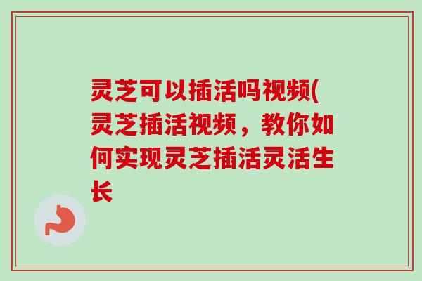 灵芝可以插活吗视频(灵芝插活视频，教你如何实现灵芝插活灵活生长