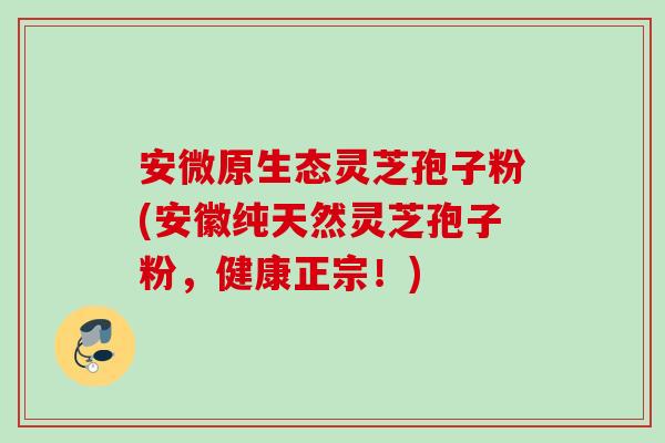安微原生态灵芝孢子粉(安徽纯天然灵芝孢子粉，健康正宗！)