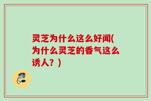 灵芝为什么这么好闻(为什么灵芝的香气这么诱人?) 灵芝为什么这么好闻(为什么灵芝的香气这么诱人?)