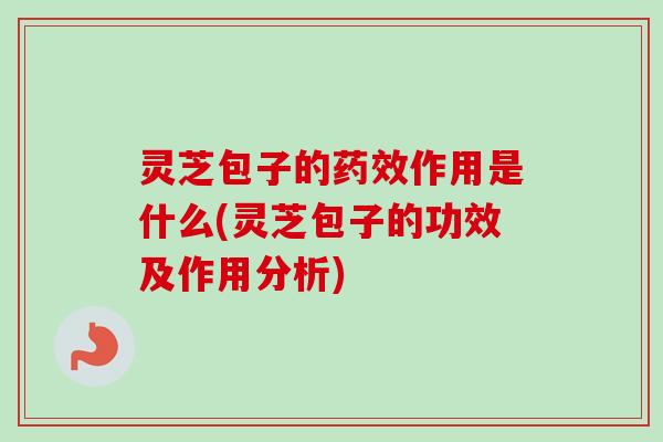 灵芝包子的药效作用是什么(灵芝包子的功效及作用分析)