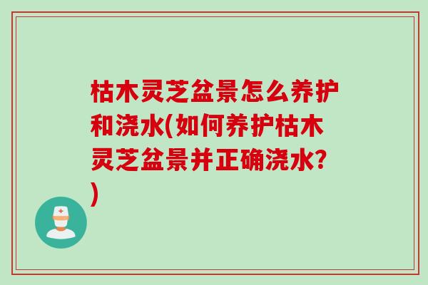 枯木灵芝盆景怎么养护和浇水(如何养护枯木灵芝盆景并正确浇水？)