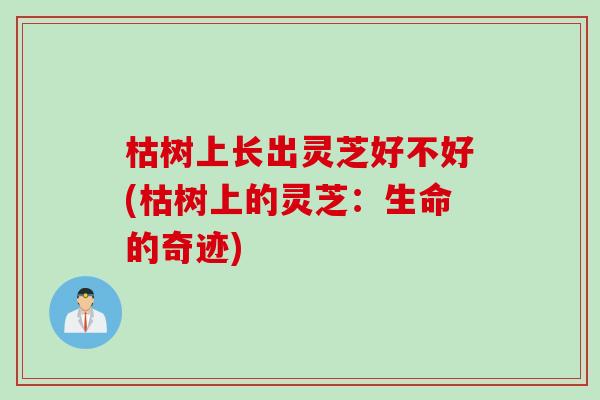 枯树上长出灵芝好不好(枯树上的灵芝：生命的奇迹)