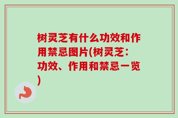 树灵芝有什么功效和作用禁忌图片(树灵芝：功效、作用和禁忌一览)