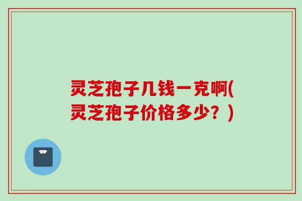 灵芝孢子几钱一克啊(灵芝孢子价格多少？)