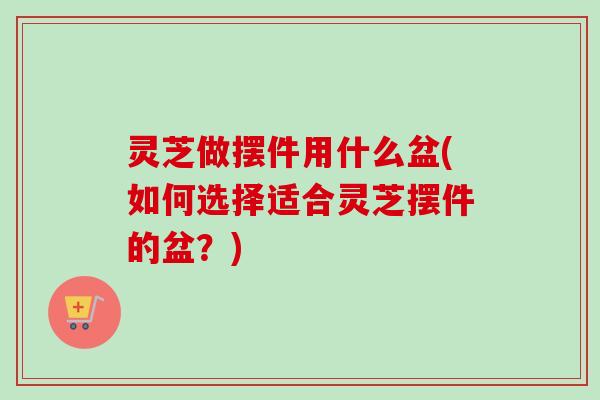 灵芝做摆件用什么盆(如何选择适合灵芝摆件的盆？)