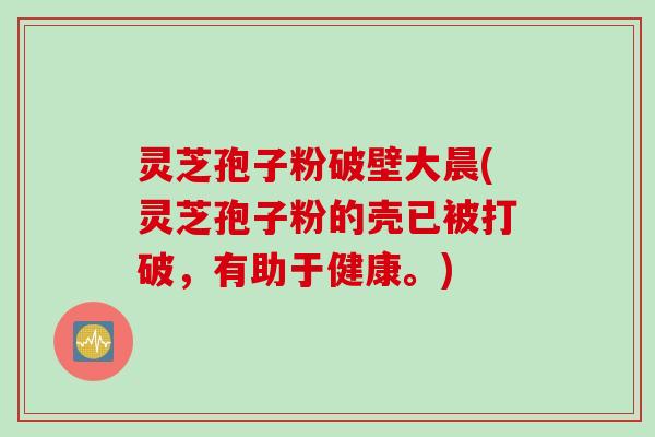 灵芝孢子粉破壁大晨(灵芝孢子粉的壳已被打破,有助于健康。) 灵芝孢子粉破壁大晨(灵芝孢子粉的壳已被打破,有助于健康。)