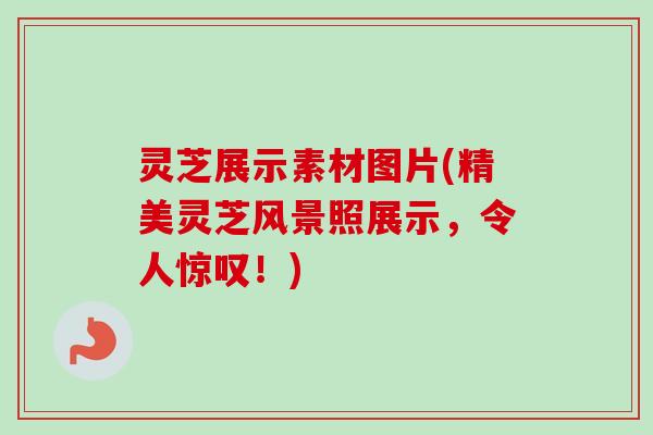 灵芝展示素材图片(精美灵芝风景照展示，令人惊叹！)