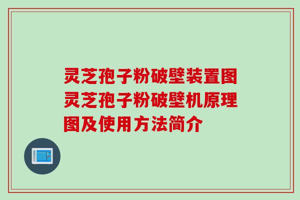 灵芝孢子粉破壁装置图灵芝孢子粉破壁机原理图及使用方法简介