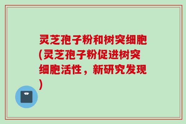 灵芝孢子粉和树突细胞(灵芝孢子粉促进树突细胞活性，新研究发现)