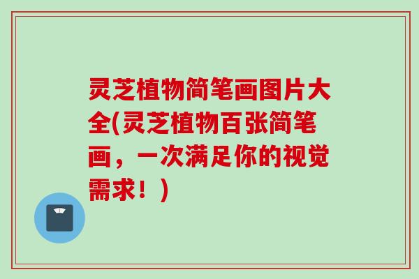 灵芝植物简笔画图片大全(灵芝植物百张简笔画，一次满足你的视觉需求！)