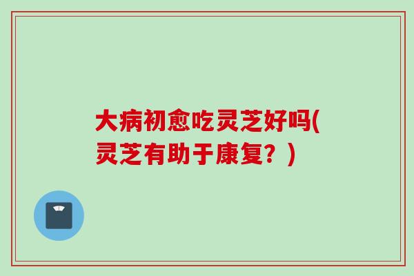 大病初愈吃灵芝好吗(灵芝有助于康复？)